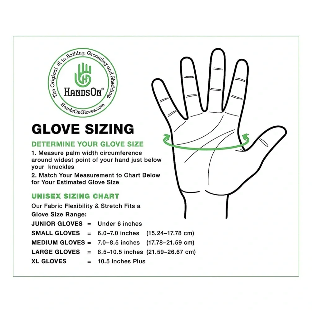 HandsOn Black Pet Grooming Gloves